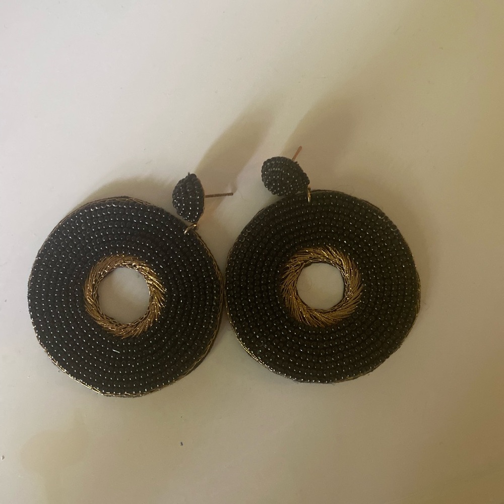 Double beaded Statement Earrings